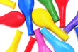 Photo: uninflated balloons of different colors uninflated balloons of different colors
