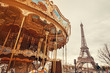 Retro carousel in Paris
