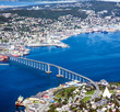 Panorama of Norwegian city Tromso