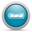battery blue circle web glossy icon