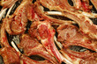 Roasted ribs on pan