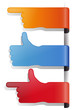 3 Buttons Hände transparent vector