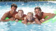 Video: Group Of Friends Having Fun In Swimming Pool Together Group Of Friends Having Fun In Swimming Pool Together
