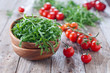 Arugula and tomato