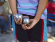 Playing jeu de boules
