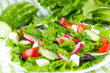 Spring salad with fresh vegetables