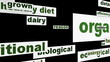 Organic slogan word clouds design