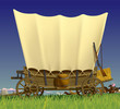 Wild West covered wagon