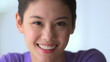 Happy Mixed race Asian woman smiling