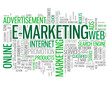 "E-MARKETING" Tag Cloud (online advertising commerce business)