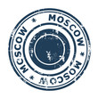 Moscow travel stamp