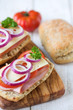 Ciabatta open sandwiches