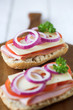 Ciabatta open sandwiches