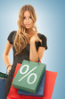 woman with shopping bags