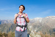 Photo: Young Woman at Top of Mountain Young Woman at Top of Mountain