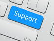 Blue support keyboard button