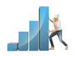 handsome builder moving big chart