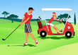Couple at the golf course