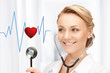 doctor listening to heart beat