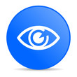 eye blue circle web glossy icon
