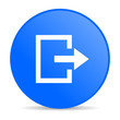 exit blue circle web glossy icon