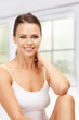 beautiful woman in cotton undrewear