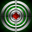 Target - Green Red and Metal Background