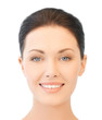 face of beautiful young brunette woman