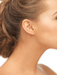 close up of woman ear