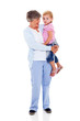 grandmother carrying her grandchild