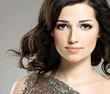 Beautiful brunette woman with style hairstyle