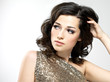Beautiful brunette woman with style hairstyle