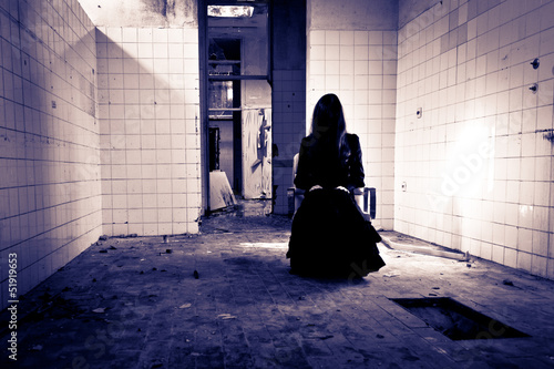 Photo: Horror Scene of a Scary Woman Horror Scene of a Scary Woman