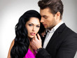 Portrait of young beautiful couple in love