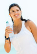 Sports Woman Drinking Water