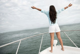 Woman enjoying sailing