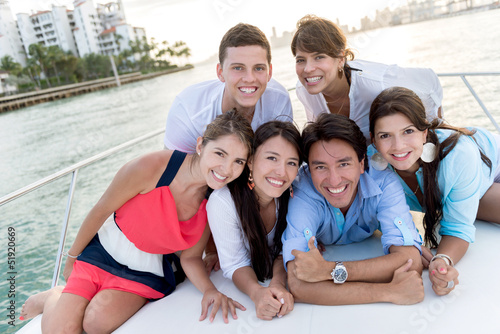 Photo: Group of people in a boat Group of people in a boat