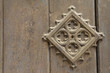 Old metal medieval door background