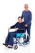 Photo: middle aged man and handicapped wife middle aged man and handicapped wife