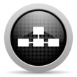 database black circle web glossy icon