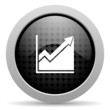 histogram black circle web glossy icon