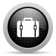 baggage black circle web glossy icon
