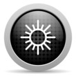 sun black circle web glossy icon