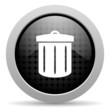 recycle black circle web glossy icon