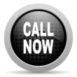 Illustration: call now black circle web glossy icon call now black circle web glossy icon