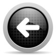 arrow left black circle web glossy icon