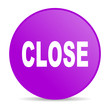close violet circle web glossy icon