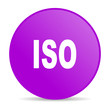 iso violet circle web glossy icon
