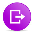 exit violet circle web glossy icon