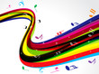 abstract colorful musical wave background